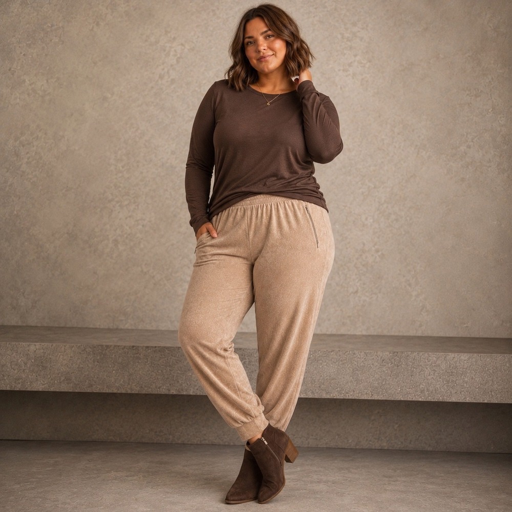 SKIMS Velour High Waist Jogger Honey 2X‎
